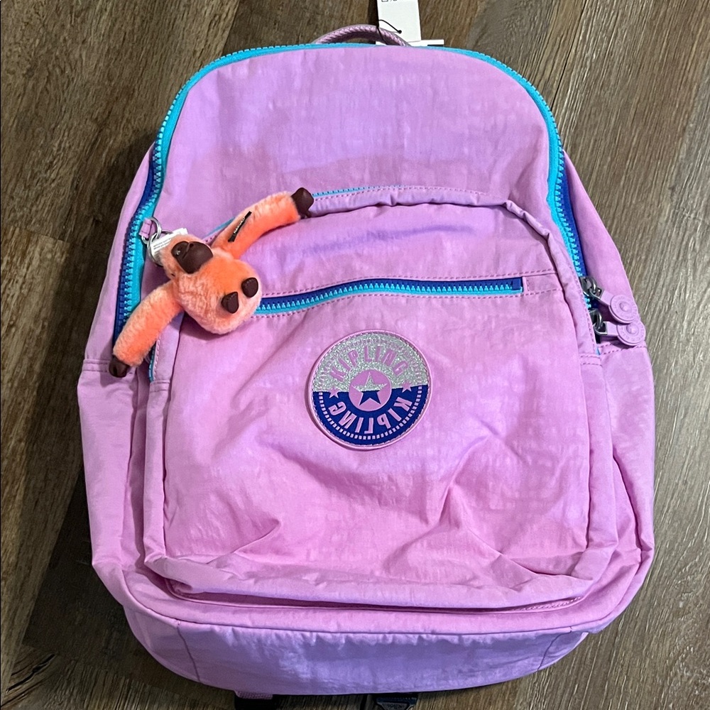 New Kipling Bag Seoul Backpack Laptop Bag KIB2G2 Polyamide Festive Purple Shade